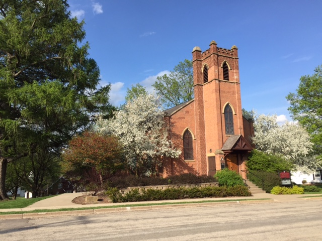 church building and steeple
