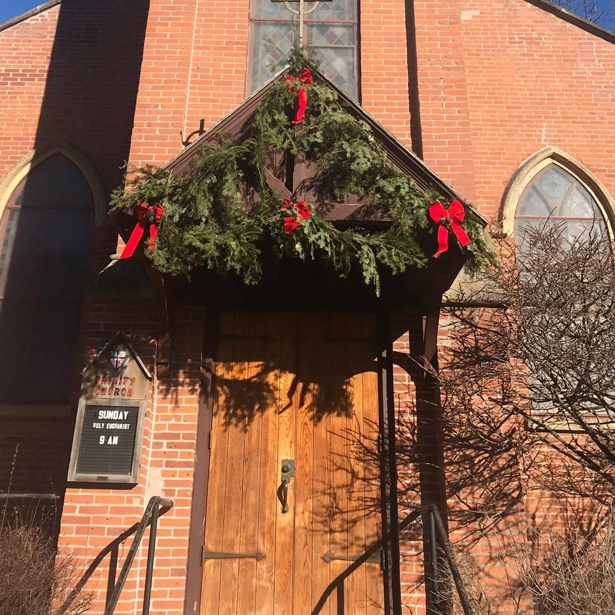 Exterior Door of Trinity Episcopal Church, Mineral Point, Wisconsin